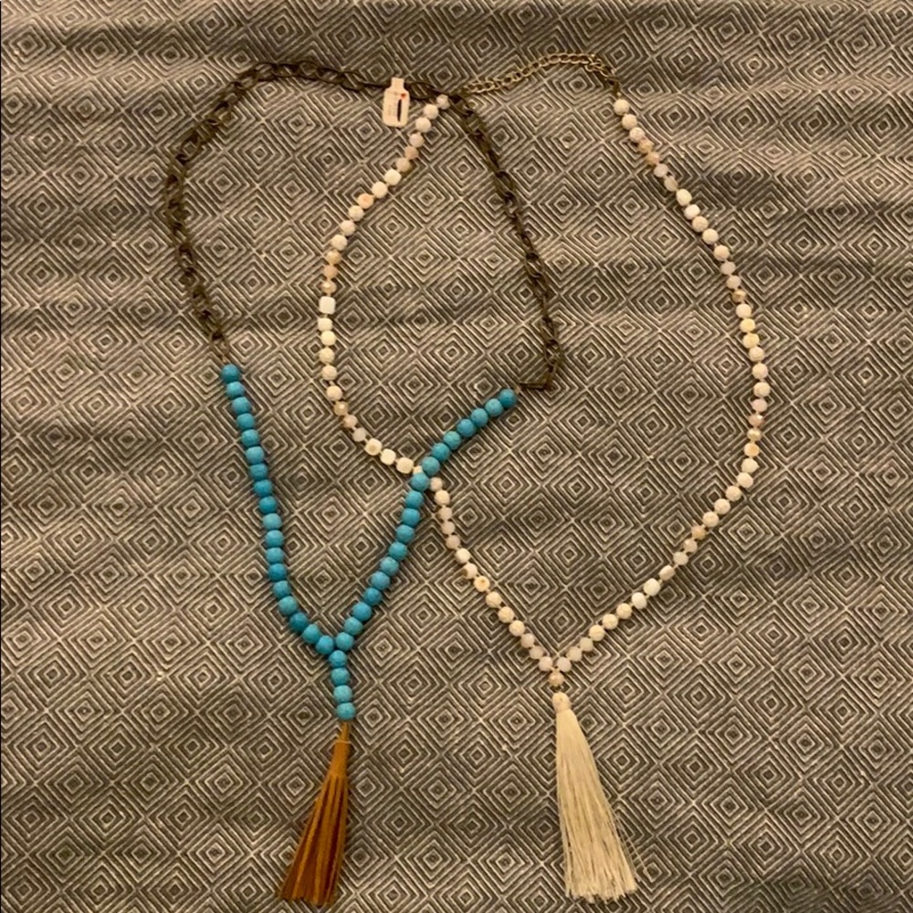 TWO tassel necklaces 😍